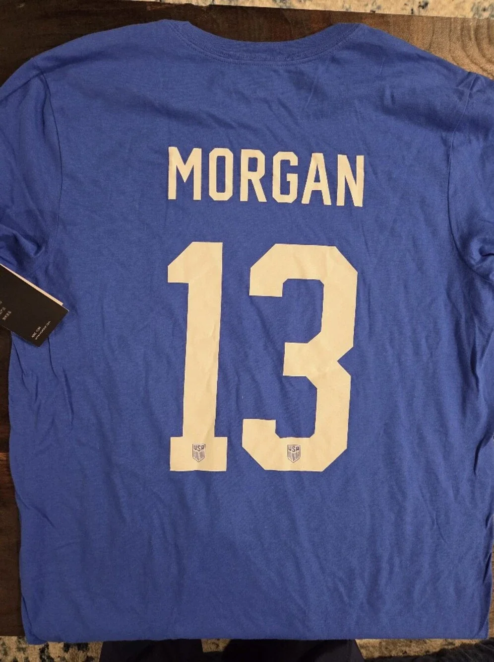 Men's Nike Core 2023-24 USWNT Soccer Alex Morgan #13 Tee